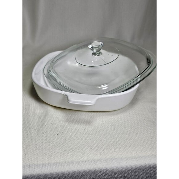 CorningWare Blue Cornflower Square Skillet/Casserole Dish with Lid P-9-B , Vint - Picture 4 of 10